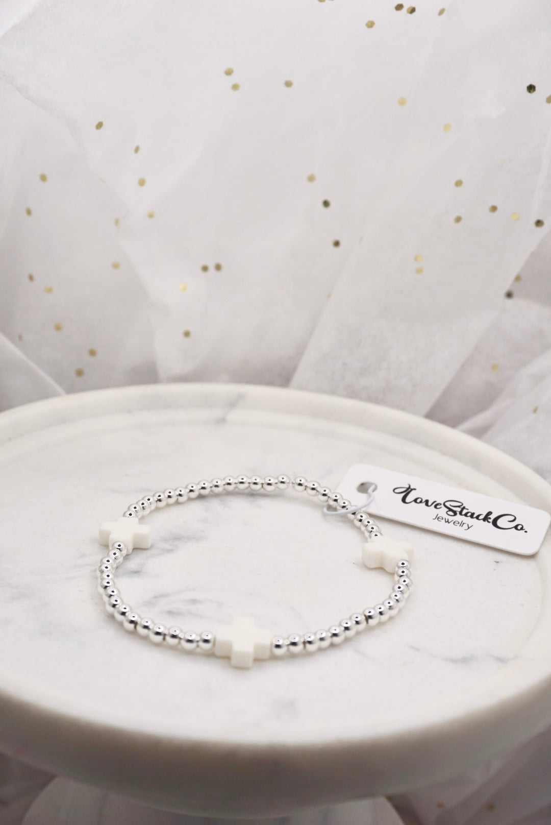 Infinity white bracelet