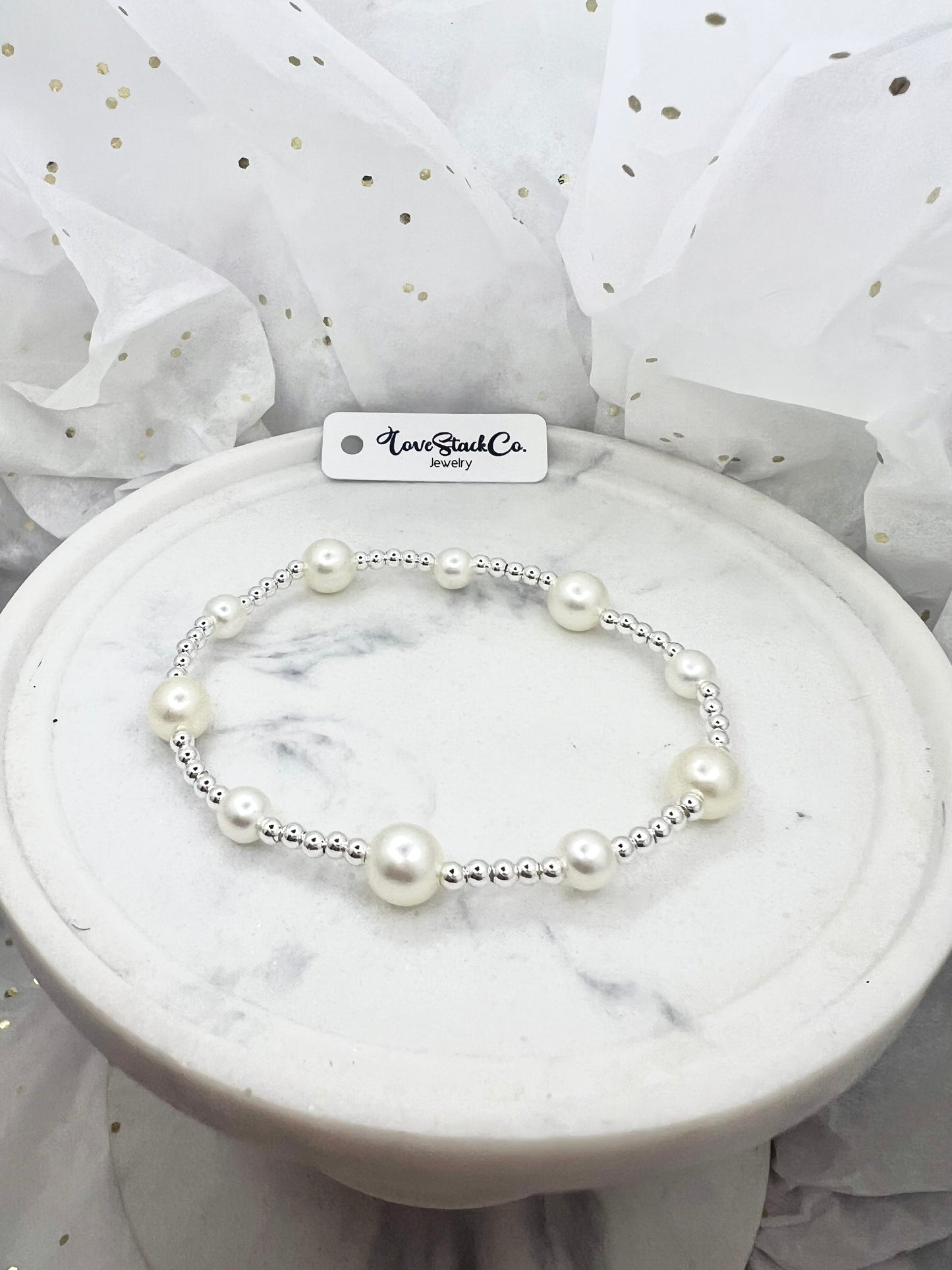 Sterling full dream pearl bracelet