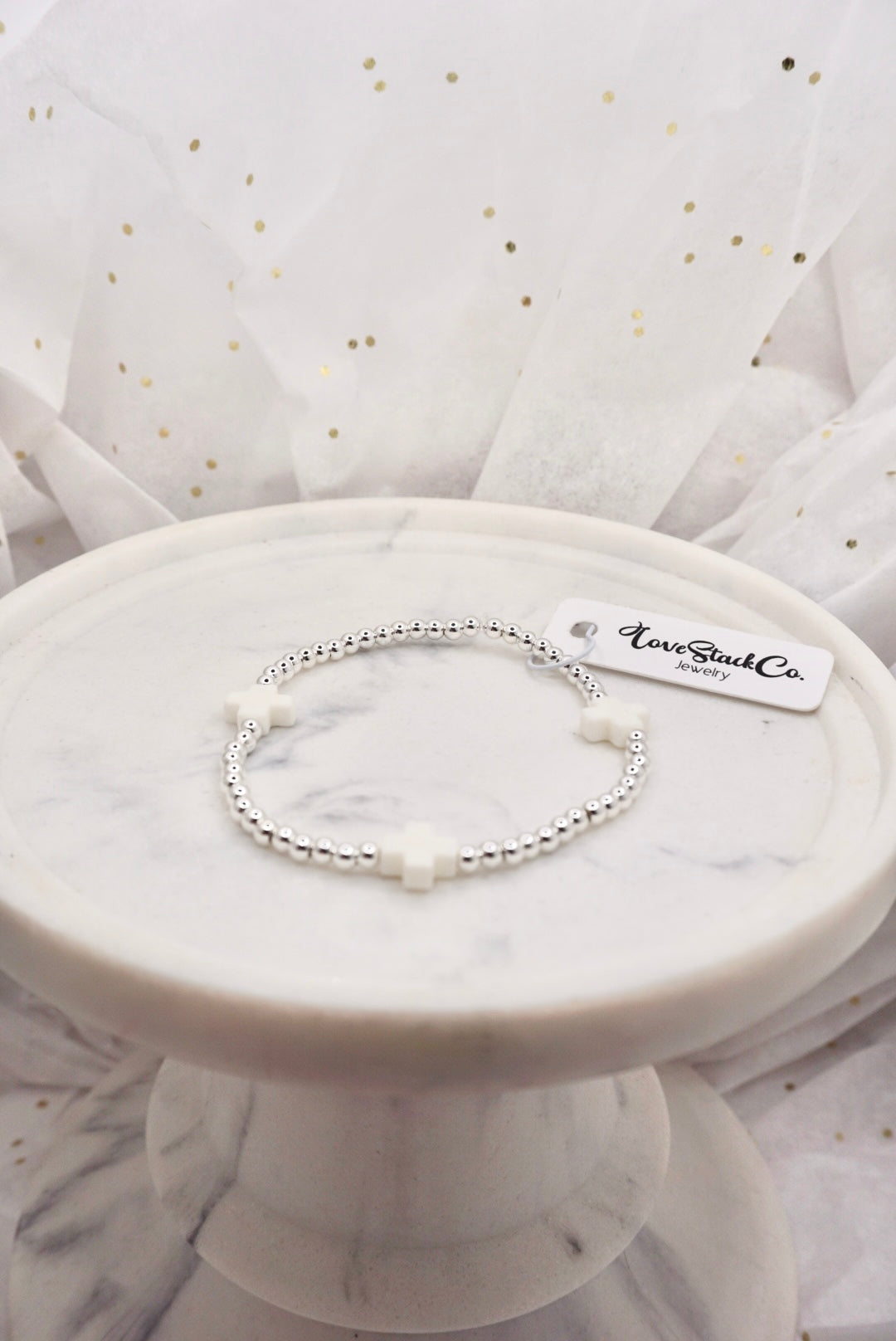 Infinity white bracelet