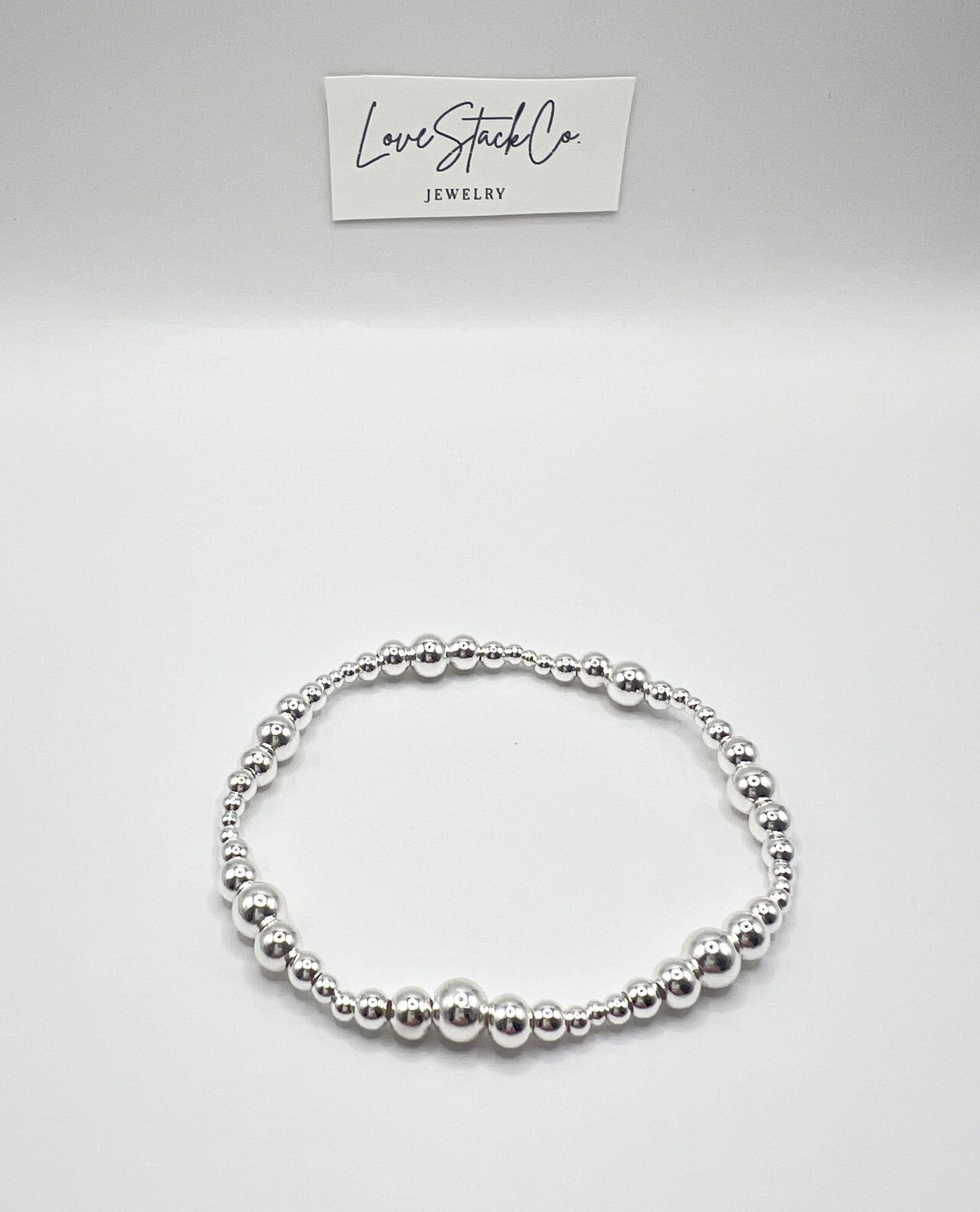 Highs and lows silver bracelet