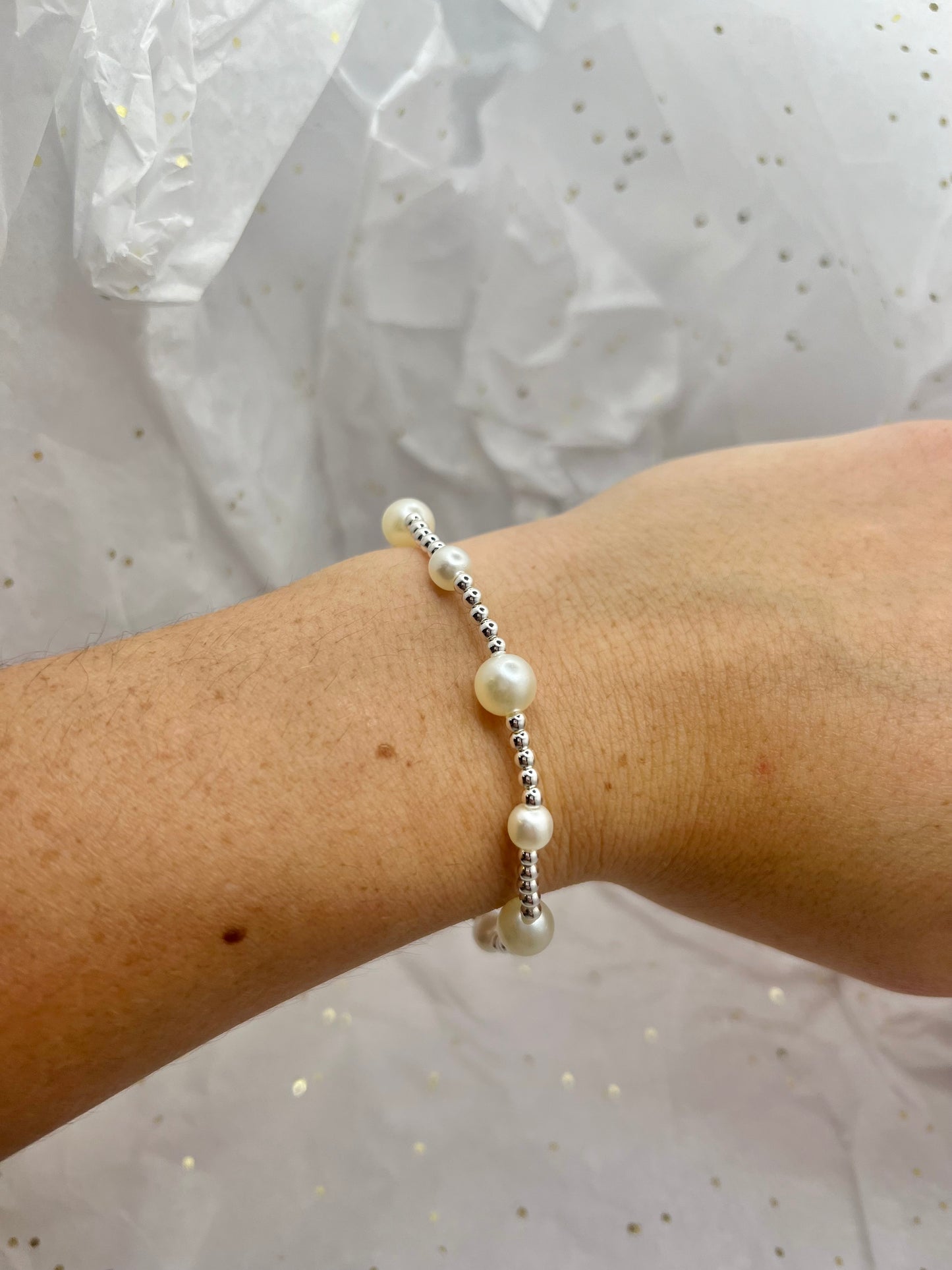 Sterling full dream pearl bracelet